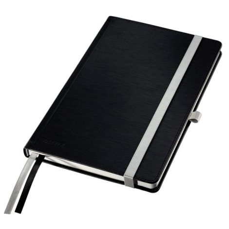 Zápisník linkovaný A5 Leitz Style tvrdé desky saténově černý