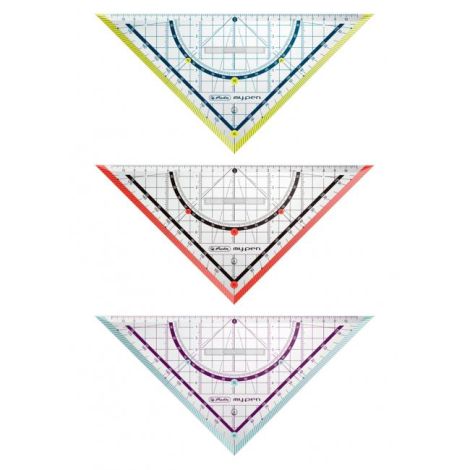 Trojúhelník s úhloměrem Herlitz my.pen mix barev