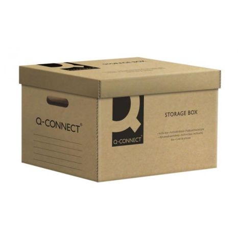 Archivní krabice s odnímatelným víkem Q-CONNECT hnědá 515x305x350 mm