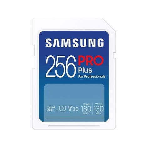 Samsung/SDXC/256GB/180MBps/USB 3.0/USB-A/Class 10/+ Adaptér/Modrá MB-SD256SB/WW