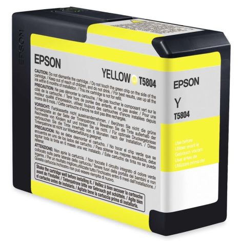 Cartridge Epson T5804, žlutá (yellow), originál