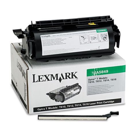Toner Lexmark 12A5849 (T610, T612, T614), pro tisk štítků, černá (black), originál