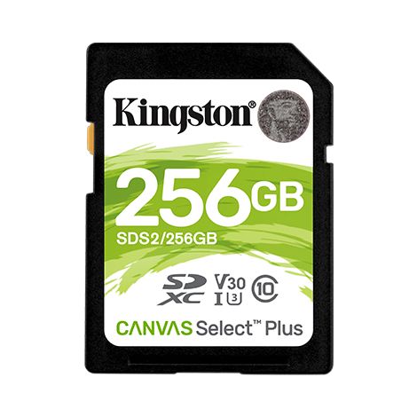 Kingston Canvas Select Plus U3/SDXC/256GB/100MBps/UHS-I U3/Class 10 SDS2/256GB