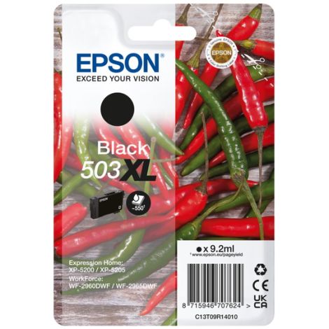 Cartridge Epson 503XL, C13T09R14010, T09R140, černá (black), originál