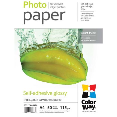 Fotopapír - A4 / 115g - samolepící, lesklý, 50 ks v balení
