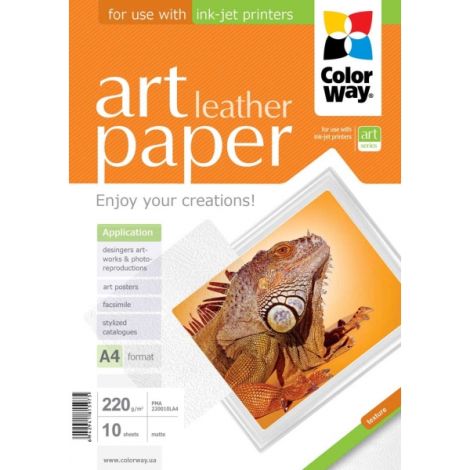 Fotopapír - A4 / 220g - matný, textura kůže, 10 ks v balení