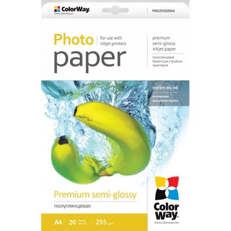 Fotopapír - A4 / 255g - premium, pololesklý, 20 ks v balení