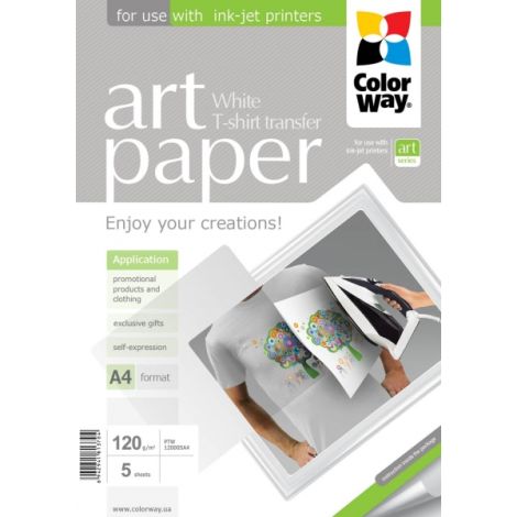 Fotopapír - A4 / 120g - nažehlovací pro světlý textil, 5 ks v balení