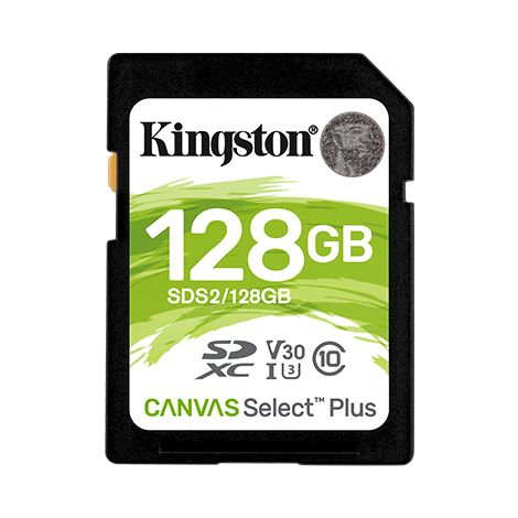 Kingston Canvas Select Plus U3/SDXC/128GB/100MBps/UHS-I U3 / Class 10 SDS2/128GB