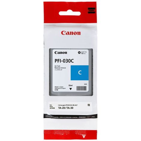 Cartridge Canon PFI-030C, 3490C001, azurová (cyan), originál