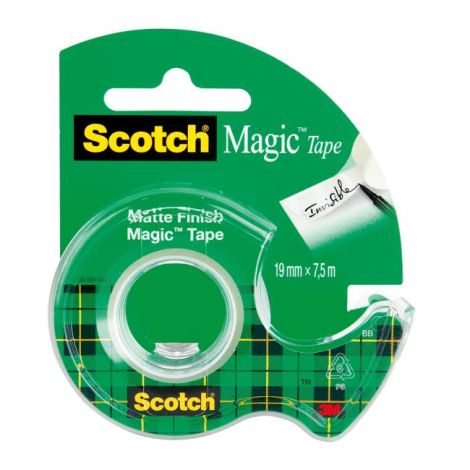 Lepicí páska Scotch Magic neviditelná popisovatelná 19 mm x 7,5 ms dispenzorem