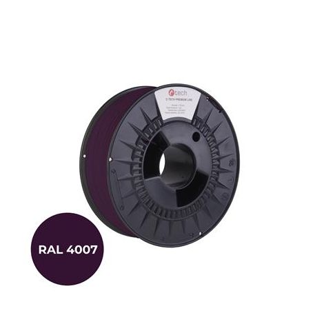 Tisková struna (filament) C-TECH PREMIUM LINE, PETG, purpurová fialková, RAL4007, 1,75mm, 1kg 3DF-P-PETG1.75-4007