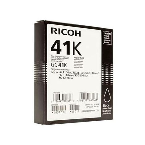 Cartridge Ricoh GC41K, 405765, černá (black), originál