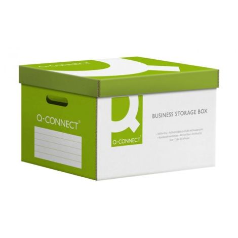 Archivní krabice s odnímatelným víkem Q-CONNECT zelená 515x305x350 mm
