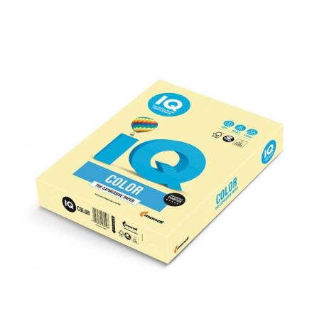 Barevný papír IQ color žlutá pastelová YE23, A4, 160g