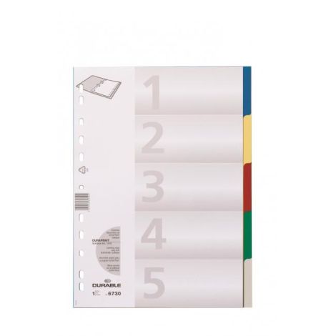Plastový rozřazovač DURABLE 5-dílný barevný