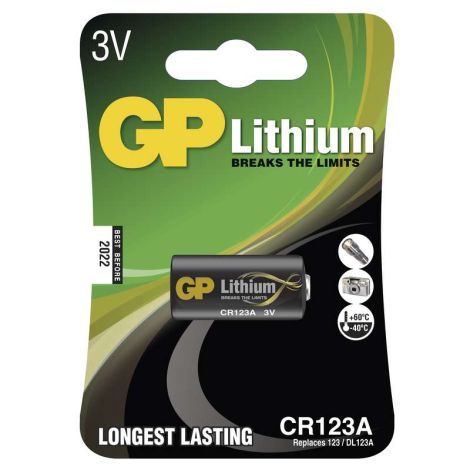 Lithiová baterie GP CR123A - 1ks 1022000111