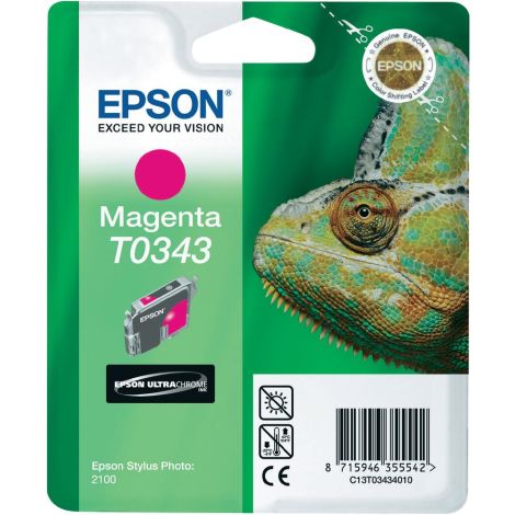 Cartridge Epson T0343, purpurová (magenta), originál