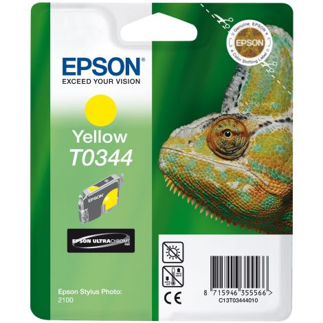 Cartridge Epson T0344, žlutá (yellow), originál