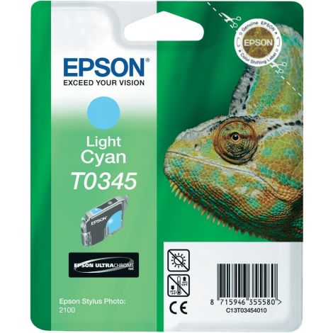 Cartridge Epson T0345, světlá azurová (light cyan), originál