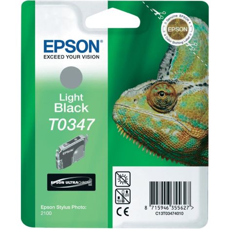 Cartridge Epson T0347, světlá černá (light black), originál