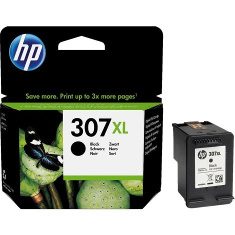 Cartridge HP 307 XL, 3YM64AE, černá (black), originál