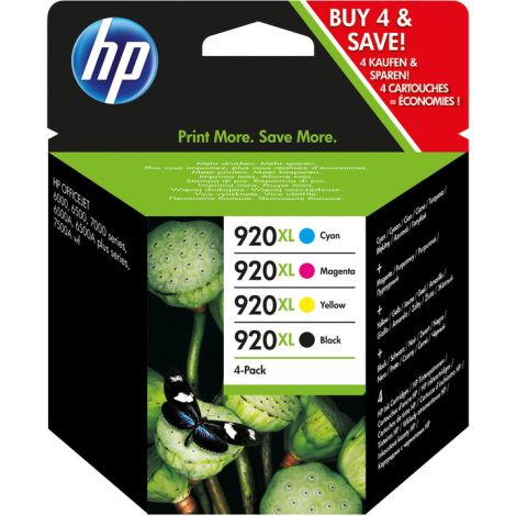 Cartridge HP 920 XL (C2N92AE), CMYK, čtyřbalení, multipack, originál