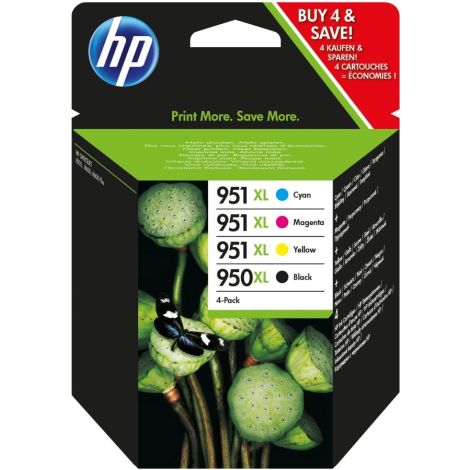 Cartridge HP 950 XL + 951 XL (C2P43AE), CMYK, čtyřbalení, multipack, originál