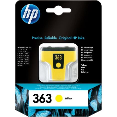 Cartridge HP 363 (C8773EE), žlutá (yellow), originál