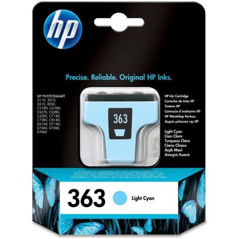 Cartridge HP 363 (C8774EE), světlá azurová (light cyan), originál
