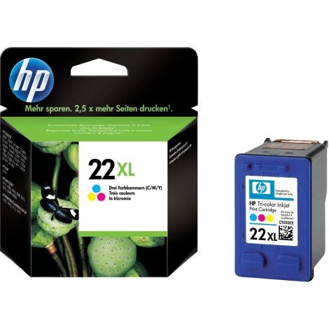 Cartridge HP 22 XL (C9352CE), barevná (tricolor), originál