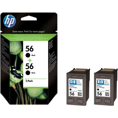 Cartridge HP 56 (C9502AE), dvojbalení, černá (black), originál