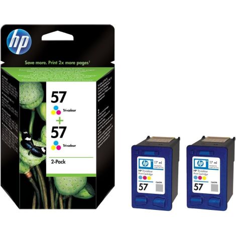 Cartridge HP 57 (C9503AE), dvojbalení, barevná (tricolor), originál