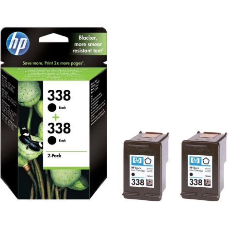 Cartridge HP 338 (CB331EE), dvojbalení, černá (black), originál