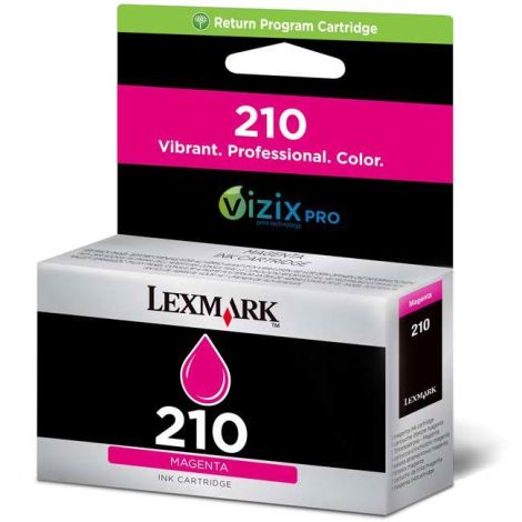 Cartridge Lexmark 14L0087E no. 210, purpurová (magenta), originál