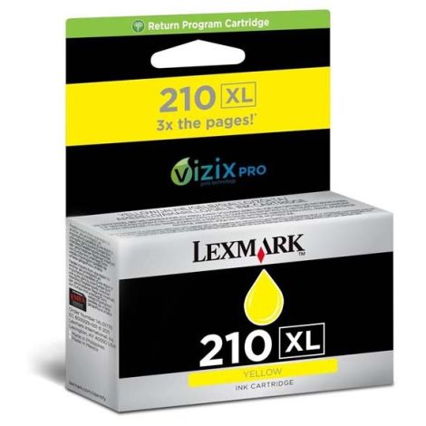 Cartridge Lexmark 14L0177E no. 210 XL, žlutá (yellow), originál