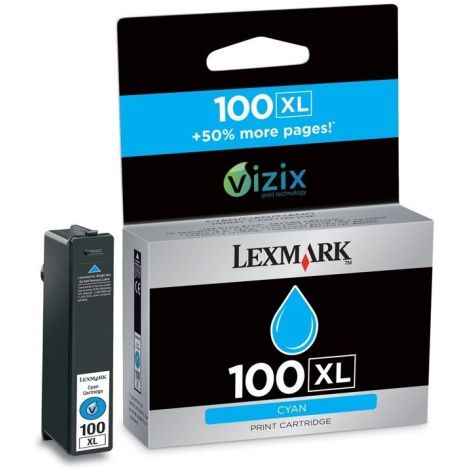 Cartridge Lexmark 14N1069E no. 100 XL, azurová (cyan), originál