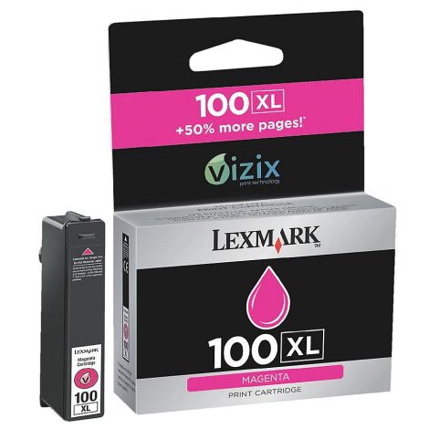Cartridge Lexmark 14N1070E no. 100 XL, purpurová (magenta), originál