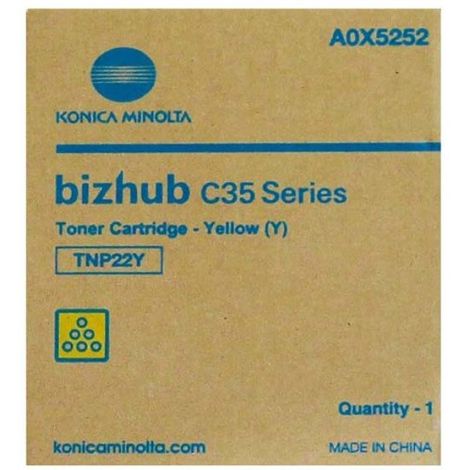 Toner Konica Minolta TNP22Y, A0X5252, žlutá (yellow), originál