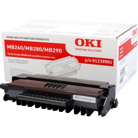 Toner OKI 01239901 (MB260, MB280, MB290), černá (black), originál