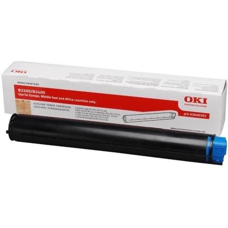 Toner OKI 43640302 (B2200, B2400), černá (black), originál