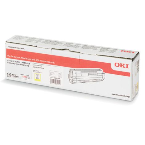 Toner OKI 47095701, C824, C834, C844, žlutá (yellow), originál