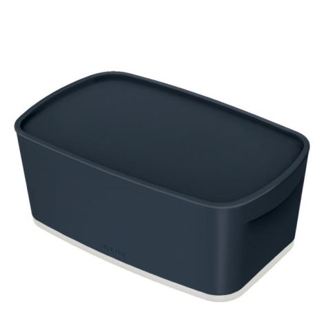 Úložný box s víkem Leitz MyBox, velikost S sametový šedý