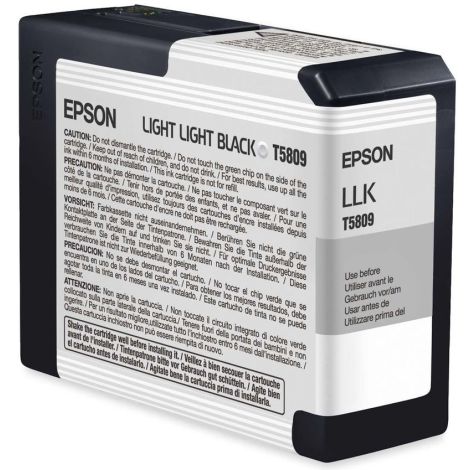 Cartridge Epson T5809, světlá černá (light black), originál