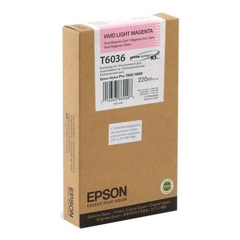 Cartridge Epson T6036, světlá purpurová (light magenta), originál