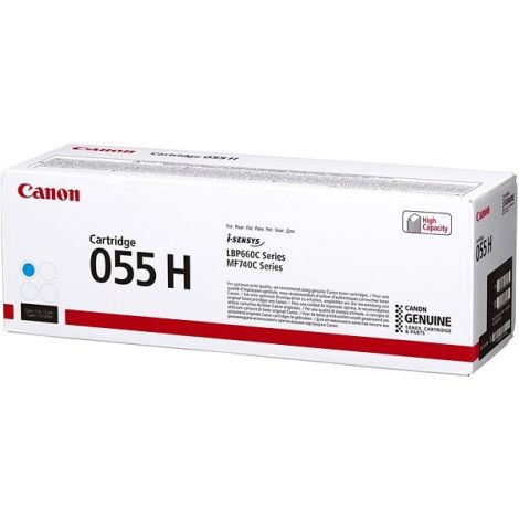 Toner Canon 055H C, CRG-055H C, 3019C002, azurová (cyan), originál