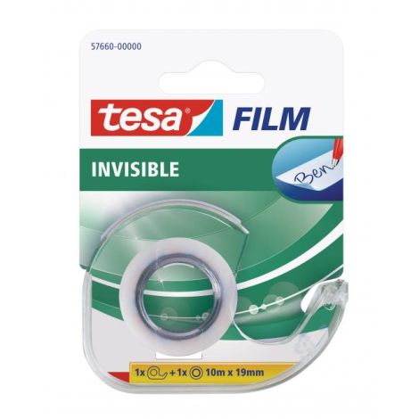 Lepicí páska TESA invisible 19 mm x 10 m neviditelná popisovatelná s dispenzorem