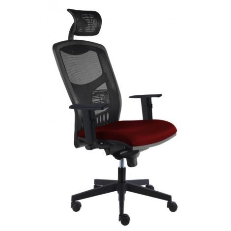 Kancelářská židle York Net, E-SY+ PDH+ područky červená