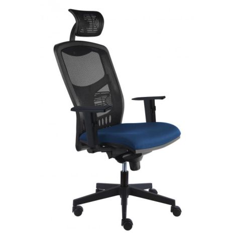 Kancelářská židle York Net, E-SY+ PDH+ područky modrá