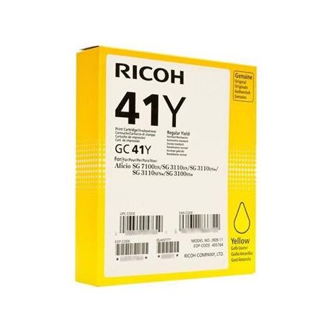 Cartridge Ricoh GC41HY, 405764, žlutá (yellow), originál
